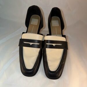 Dolce Vita Black & White Two-Tone Penny Loafers Flats (Size 10